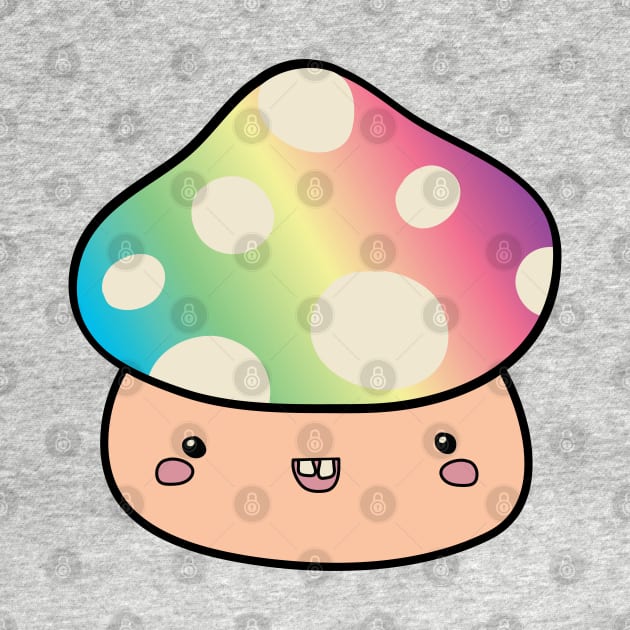 Funny Cute Rainbow Magic Mushroom by Spicy Memes